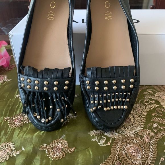 Aldo Black Studded Flats - Picture 9 of 11
